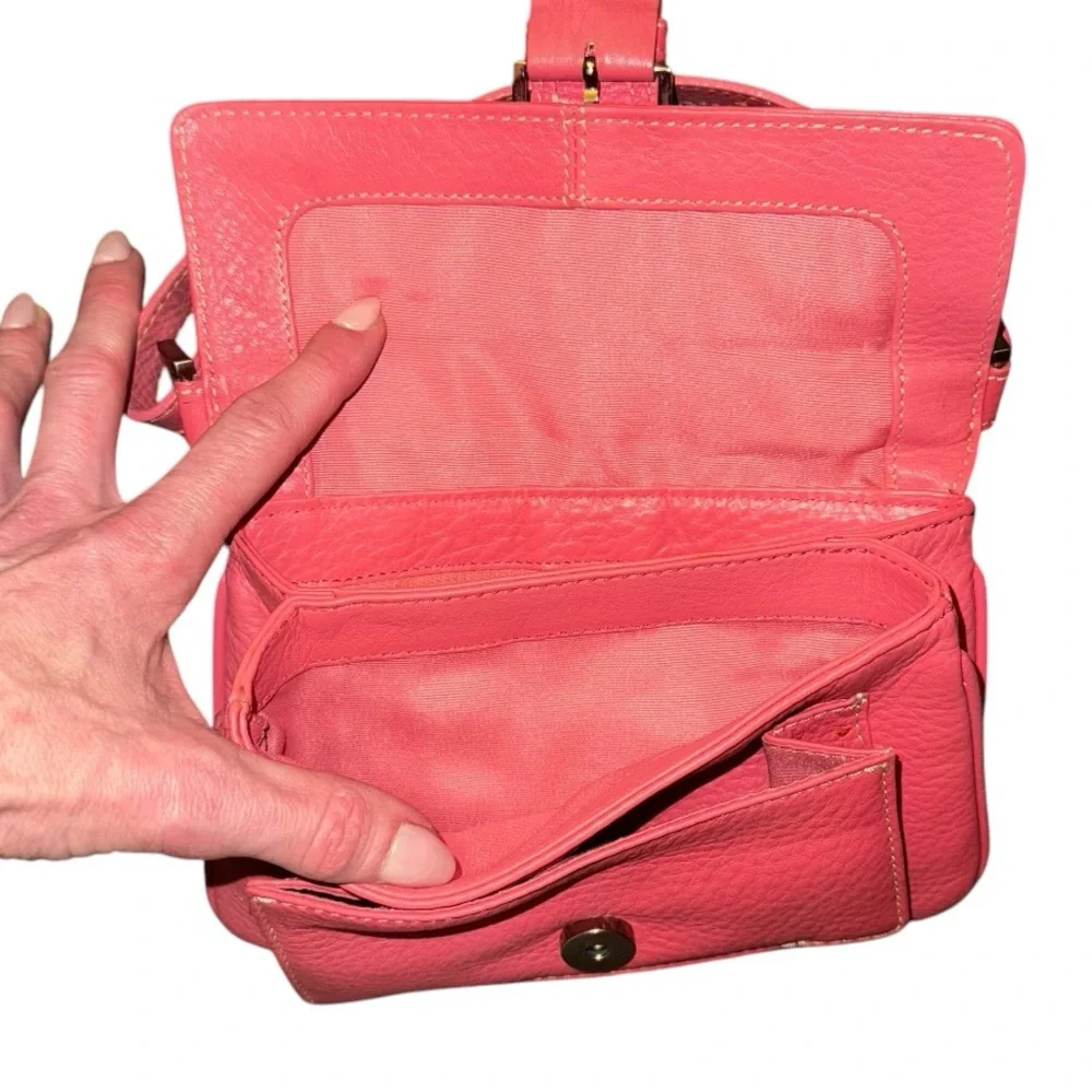 TALBOTS Pink/Coral Leather Bag